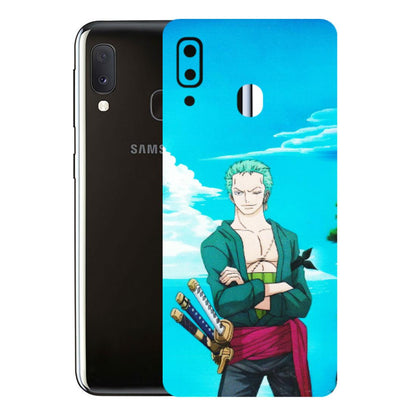 Samsung A/S Series Phone Skins (All Models) - Cool Swordman Zoro Anime - Matte Finish (M-143) Samsung Galaxy A20E