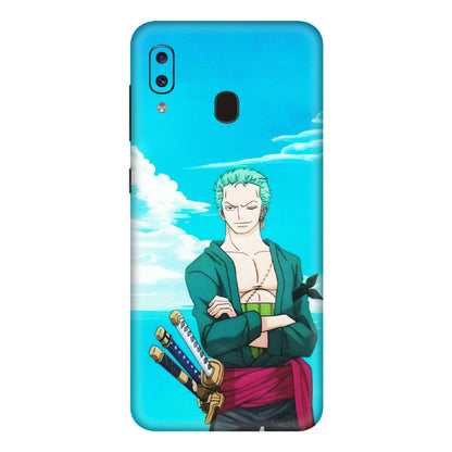 Samsung A/S Series Phone Skins (All Models) - Cool Swordman Zoro Anime - Matte Finish (M-143) Samsung Galaxy A20E