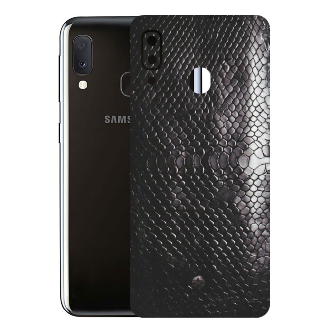 Samsung A/S Series Phone Skins (All Models) - Black Snack Leather - Matte Finish (M-147) Samsung Galaxy A20E