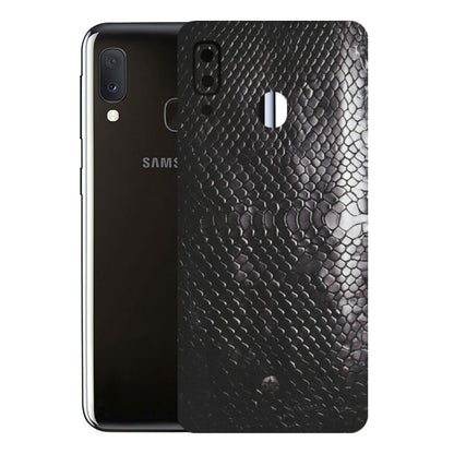 Samsung A/S Series Phone Skins (All Models) - Black Snack Leather - Matte Finish (M-147) Samsung Galaxy A20E