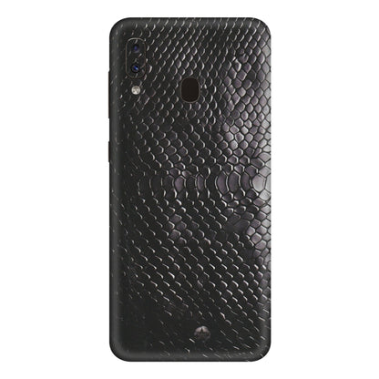 Samsung A/S Series Phone Skins (All Models) - Black Snack Leather - Matte Finish (M-147) Samsung Galaxy A20E