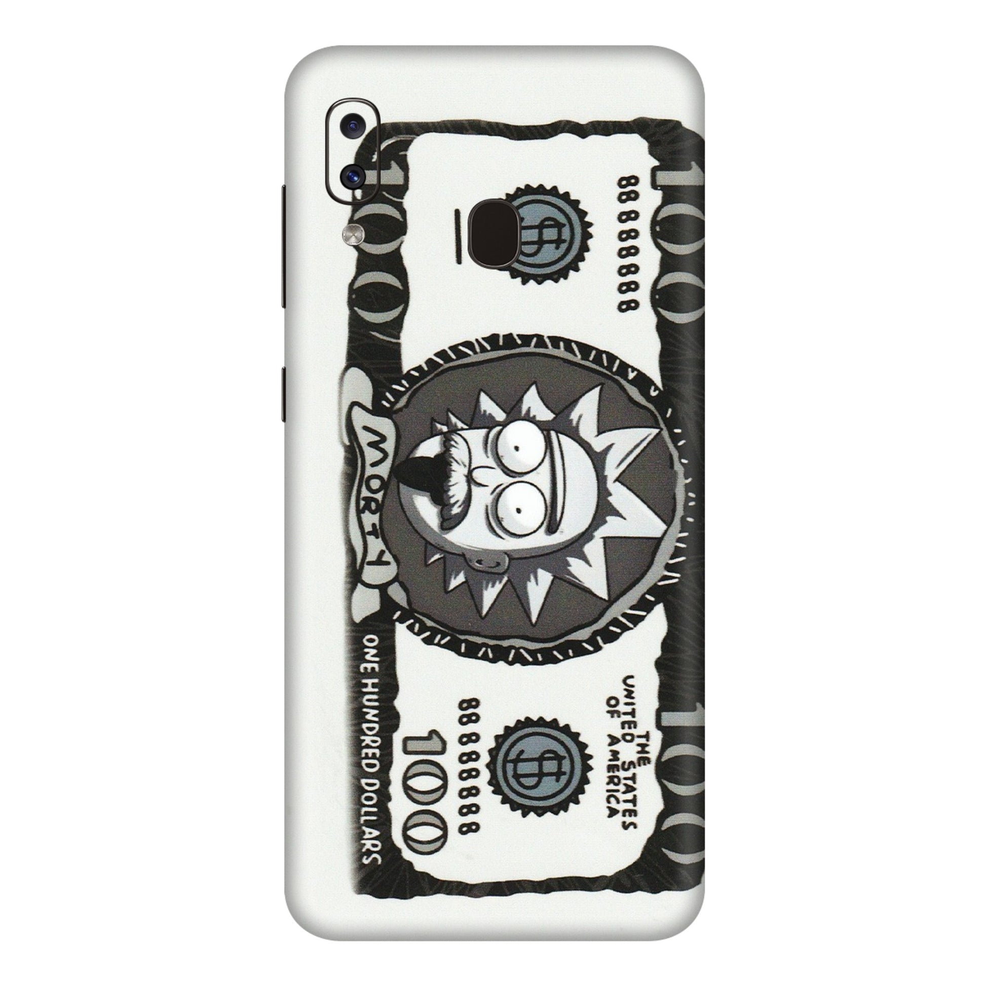 Samsung A/S Series Phone Skins (All Models) - Rick And Morty Hundred Dollar Anime - Matte Finish (M-161) Samsung Galaxy A20E