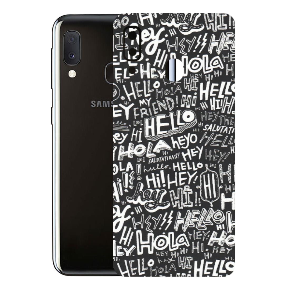 Samsung A/S Series Phone Skins (All Models) - Hi Hello Doodles - Matte Finish (M-25) Samsung Galaxy A20E