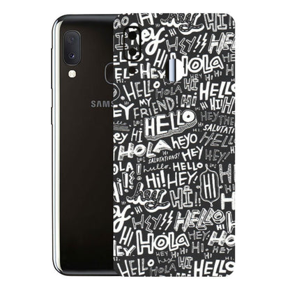 Samsung A/S Series Phone Skins (All Models) - Hi Hello Doodles - Matte Finish (M-25) Samsung Galaxy A20E