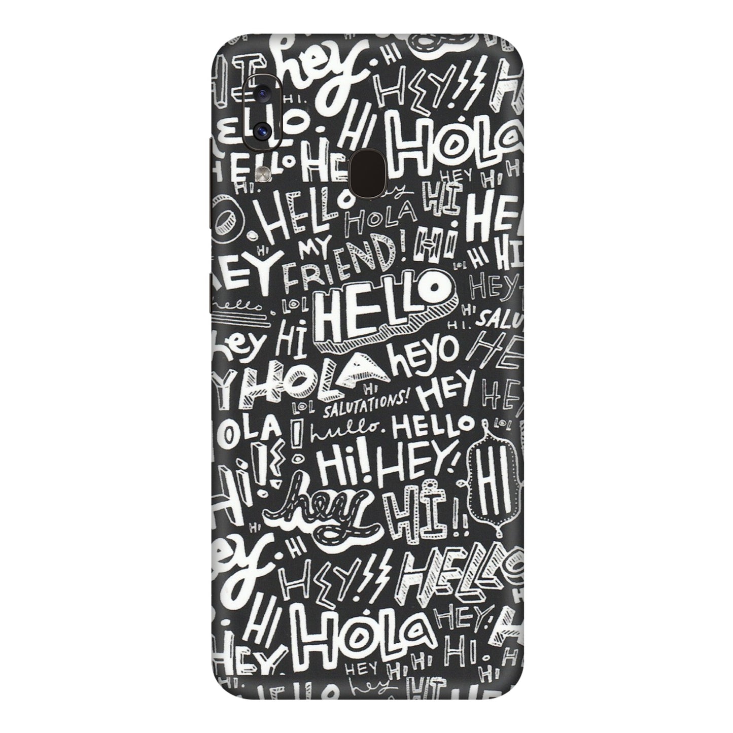Samsung A/S Series Phone Skins (All Models) - Hi Hello Doodles - Matte Finish (M-25) Samsung Galaxy A20E