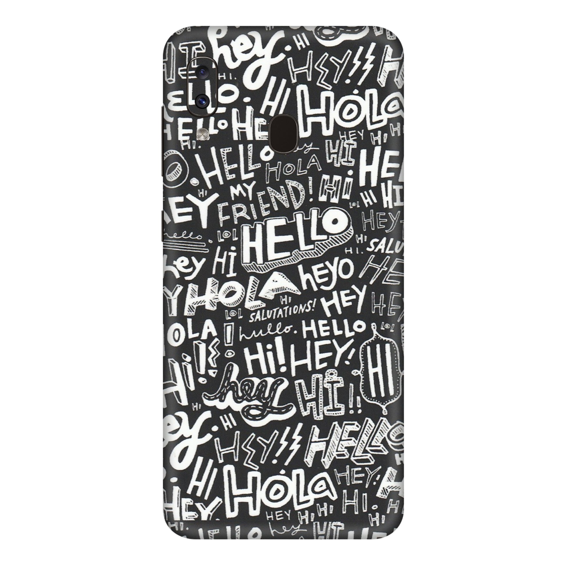 Samsung A/S Series Phone Skins (All Models) - Hi Hello Doodles - Matte Finish (M-25) Samsung Galaxy A20E