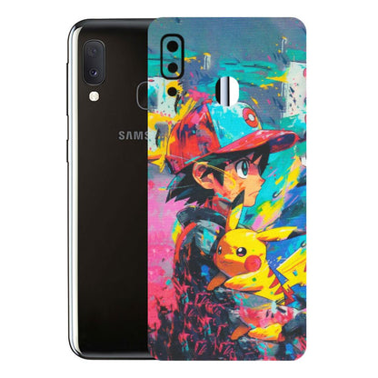 Samsung A/S Series Phone Skins (All Models) - Ash & Pikachu - Matte Finish (M-26) Samsung Galaxy A20E