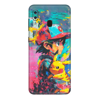 Samsung A/S Series Phone Skins (All Models) - Ash & Pikachu - Matte Finish (M-26) Samsung Galaxy A20E