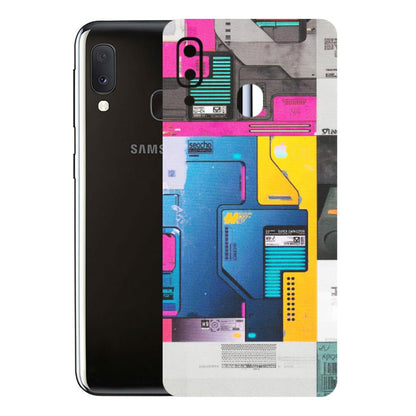 Samsung A/S Series Phone Skins (All Models) - Colourfull Motherboard Internals - Matte Finish (M-55) Samsung Galaxy A20E