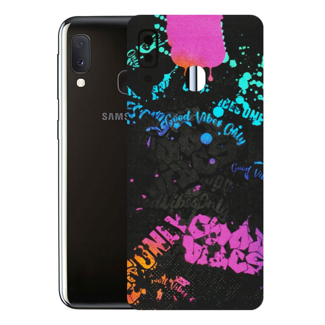 Samsung A/S Series Phone Skins (All Models) - Majestic Black Vibes - Matte Finish (M-62) Samsung Galaxy A20E