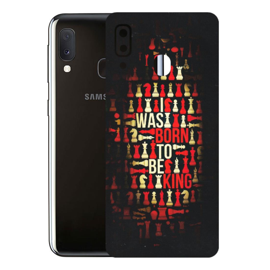 Samsung A/S Series Phone Skins (All Models) - Born To Be King - Matte Finish (M-73) Samsung Galaxy A20E