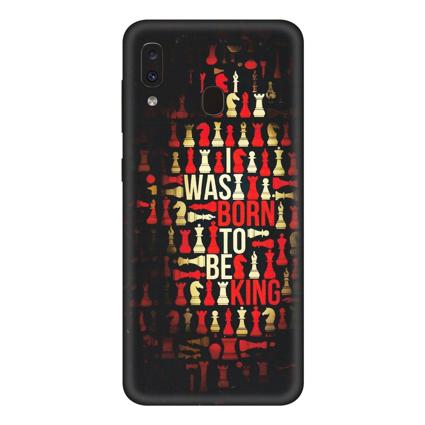 Samsung A/S Series Phone Skins (All Models) - Born To Be King - Matte Finish (M-73) Samsung Galaxy A20E