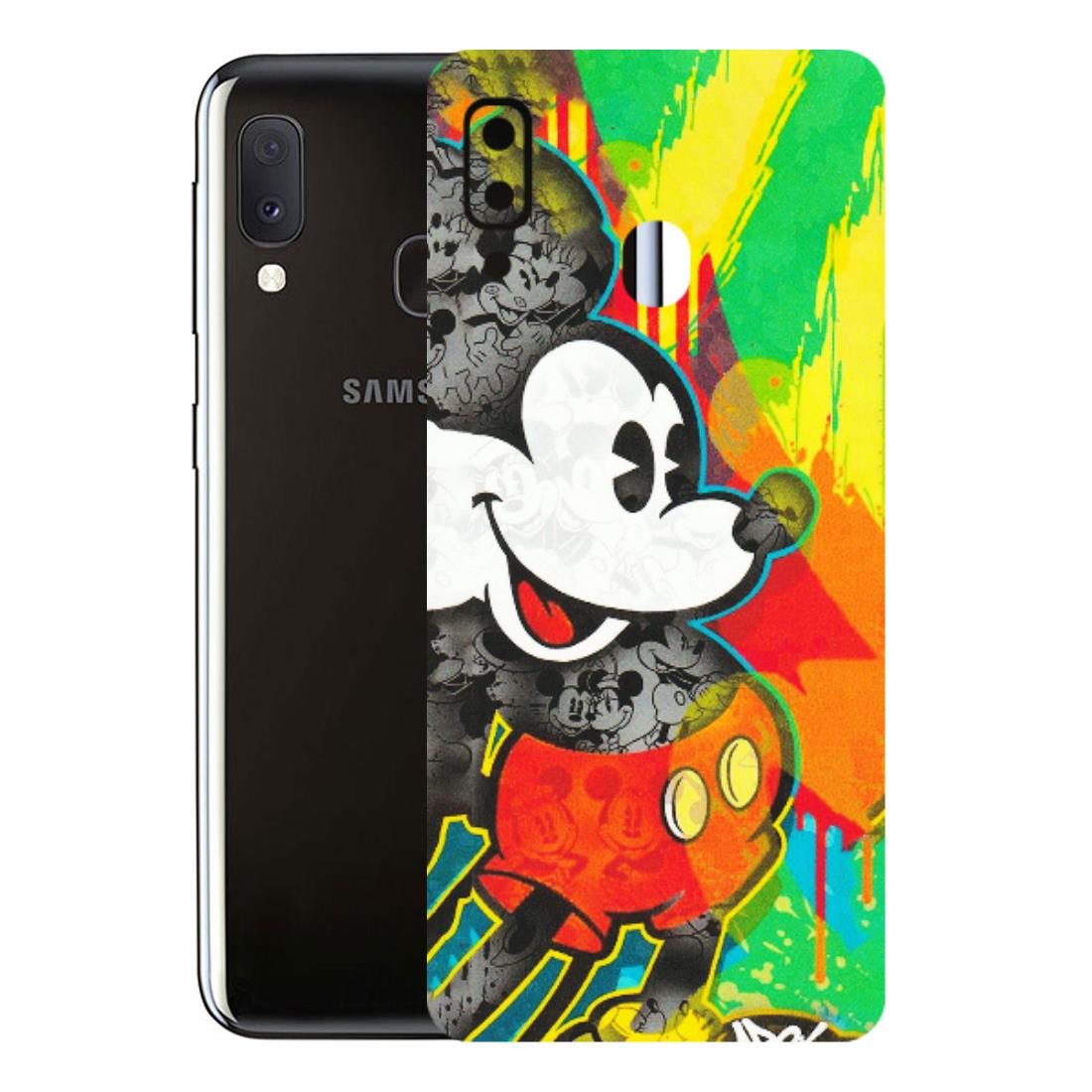 Samsung A/S Series Phone Skins (All Models) - Multiple Mickey With Colourful Texture - Matte Finish (M-84) Samsung Galaxy A20E