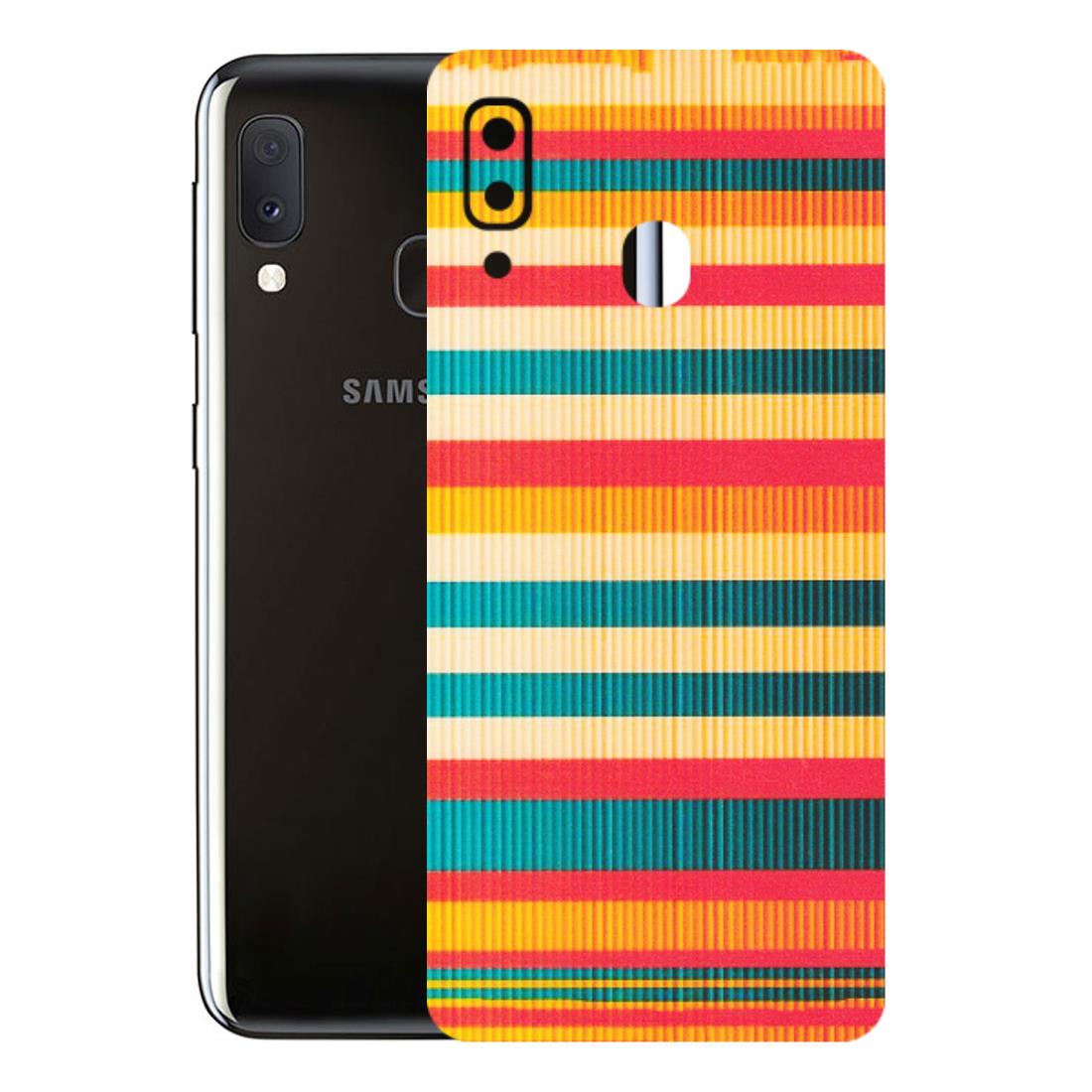 Samsung A/S Series Phone Skins (All Models) - Colourful Stripes Soothing Effect - Matte Finish (M-86) Samsung Galaxy A20E