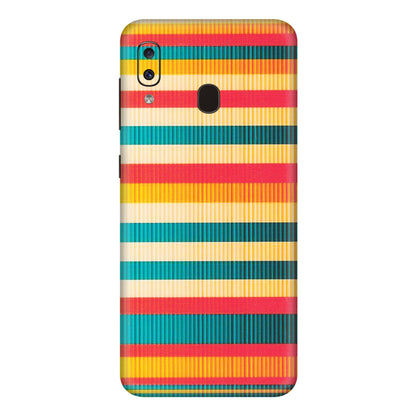 Samsung A/S Series Phone Skins (All Models) - Colourful Stripes Soothing Effect - Matte Finish (M-86) Samsung Galaxy A20E