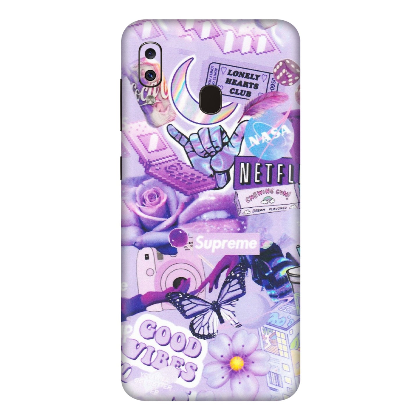 Samsung A/S Series Phone Skins (All Models) - Supreme Purple Magic - Matte Finish (M-88) Samsung Galaxy A20E