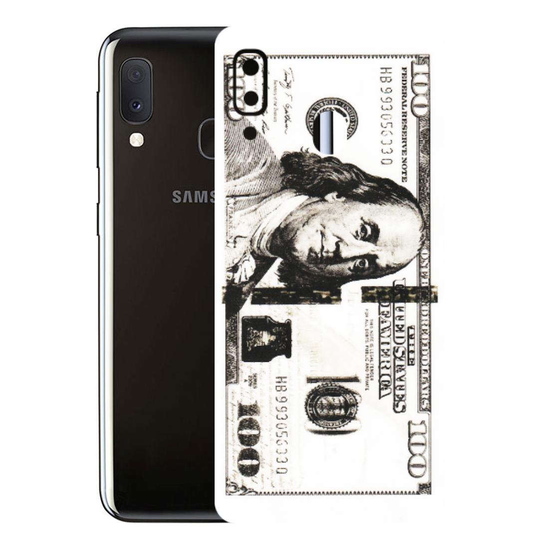 Samsung A/S Series Phone Skins (All Models) - 100 Dollar Currency - Transparent Finish (T-01) Samsung Galaxy A20E