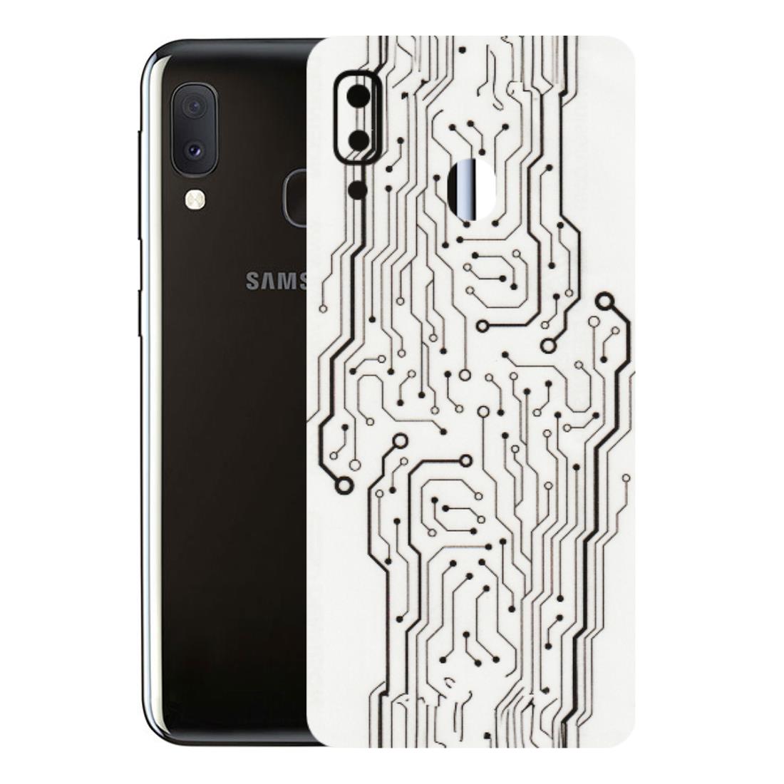 Samsung A/S Series Phone Skins (All Models) - Tech Circuits - Transparent Finish (T-03) Samsung Galaxy A20E