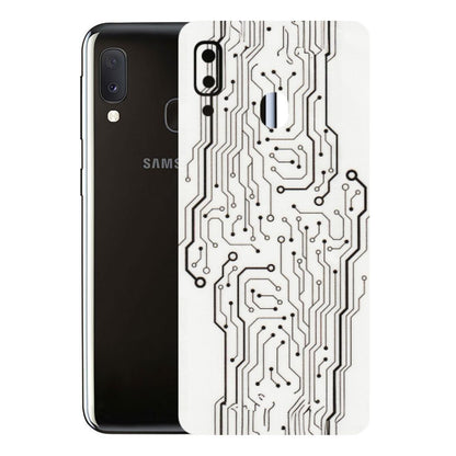 Samsung A/S Series Phone Skins (All Models) - Tech Circuits - Transparent Finish (T-03) Samsung Galaxy A20E