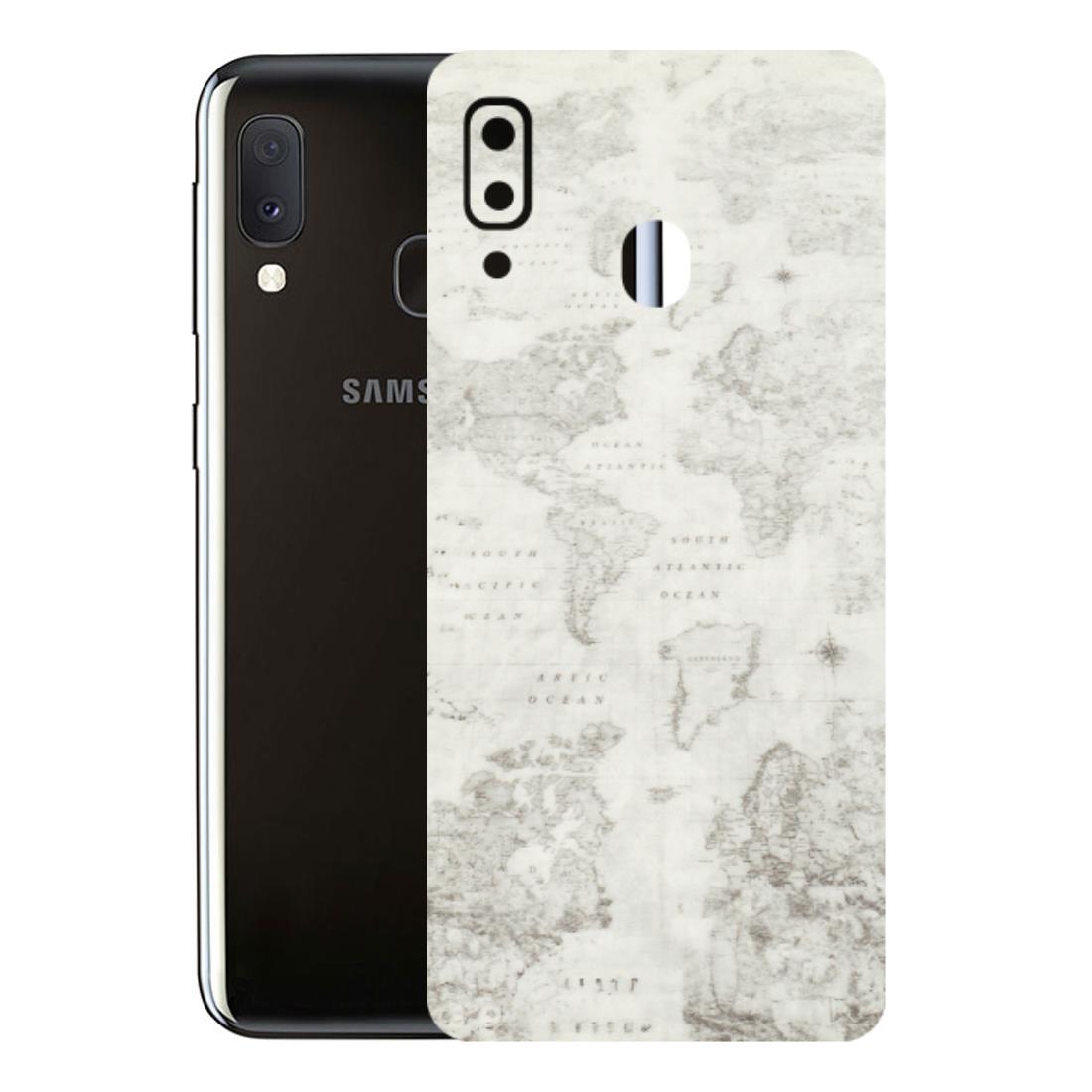 Samsung A/S Series Phone Skins (All Models) - World Travel Map - Transparent Finish (T-04) Samsung Galaxy A20E