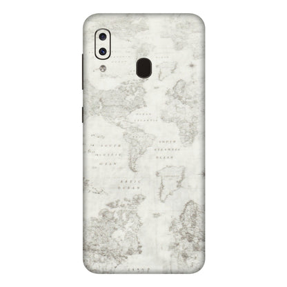 Samsung A/S Series Phone Skins (All Models) - World Travel Map - Transparent Finish (T-04) Samsung Galaxy A20E