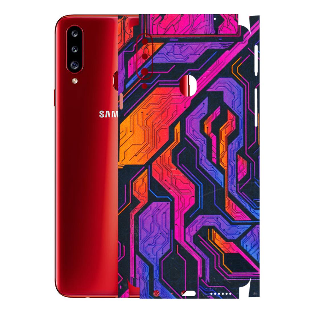 Samsung A/S Series Phone Skins (All Models) - Tech Circuits Futuristic - 3D Embossed Finish (L-07) Samsung Galaxy A20S