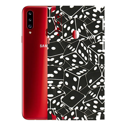 Samsung A/S Series Phone Skins (All Models) - Big Black Dices - 3D Embossed Finish (L-106) Samsung Galaxy A20S