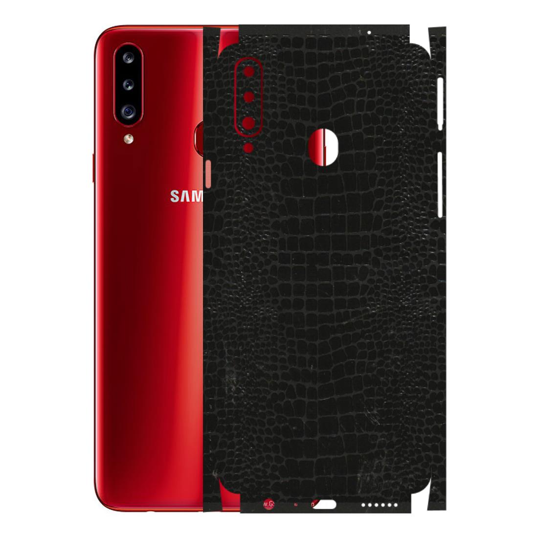 Samsung A/S Series Phone Skins (All Models) - Snake Leather Black - 3D Embossed Finish (L-107) Samsung Galaxy A20S