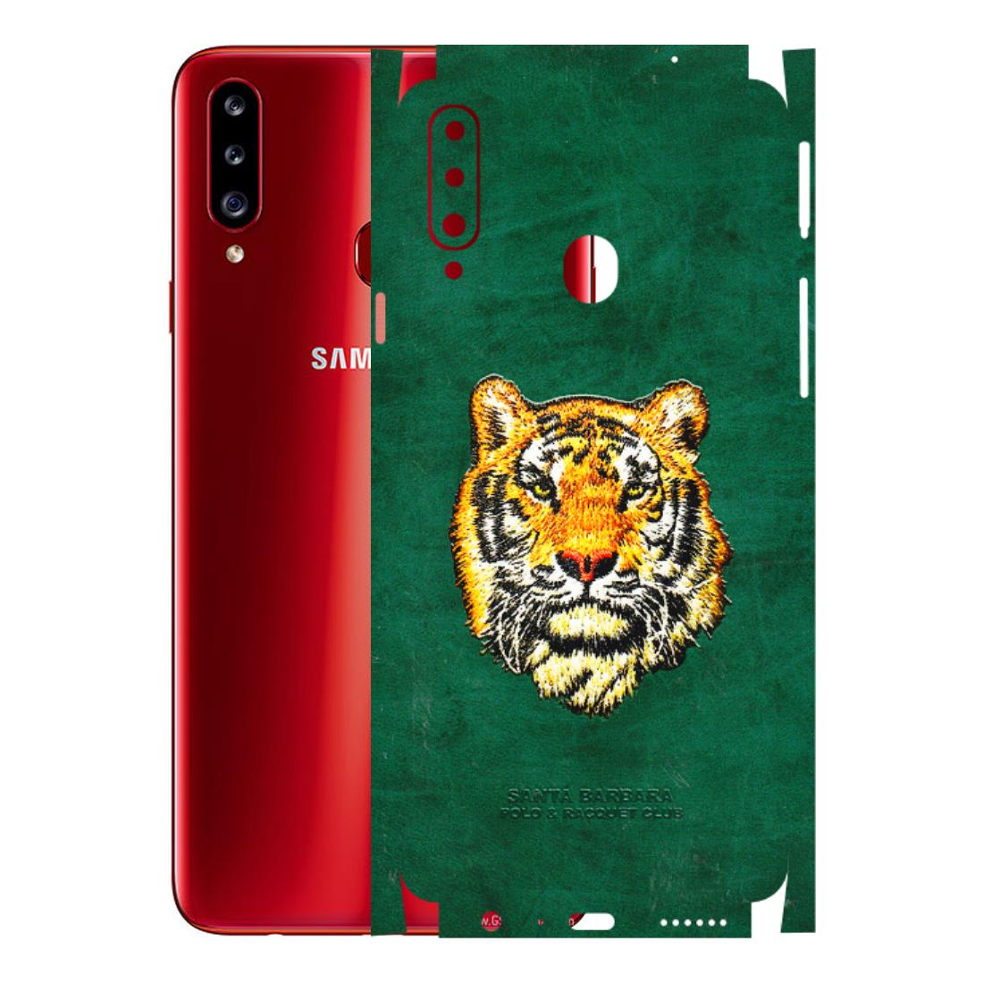 Samsung A/S Series Phone Skins (All Models) - Leather Feel Tiger - 3D Embossed Finish (L-111) Samsung Galaxy A20S