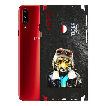 Samsung A/S Series Phone Skins (All Models) - Rider Tiger - 3D Embossed Finish (L-113) Samsung Galaxy A20S