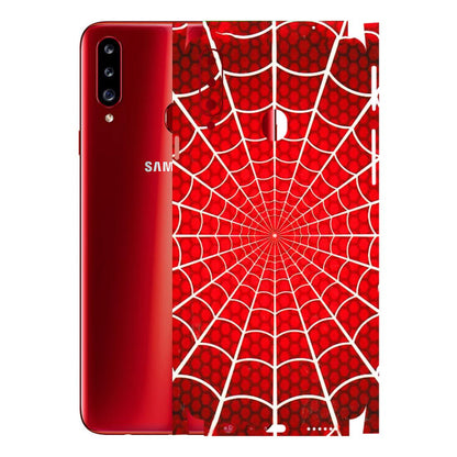 Samsung A/S Series Phone Skins (All Models) - Classic Spidey Web - 3D Embossed Finish (L-115) Samsung Galaxy A20S