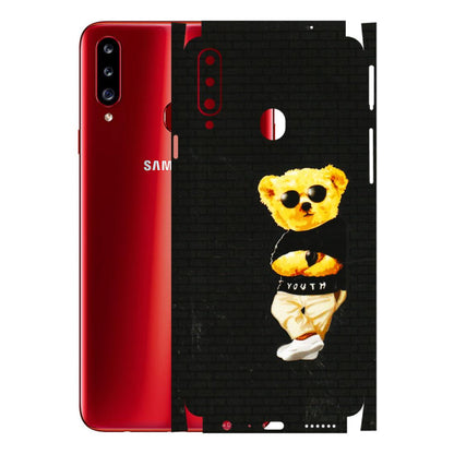Samsung A/S Series Phone Skins (All Models) - Classy Teddy Bear - 3D Embossed Finish (L-116) Samsung Galaxy A20S