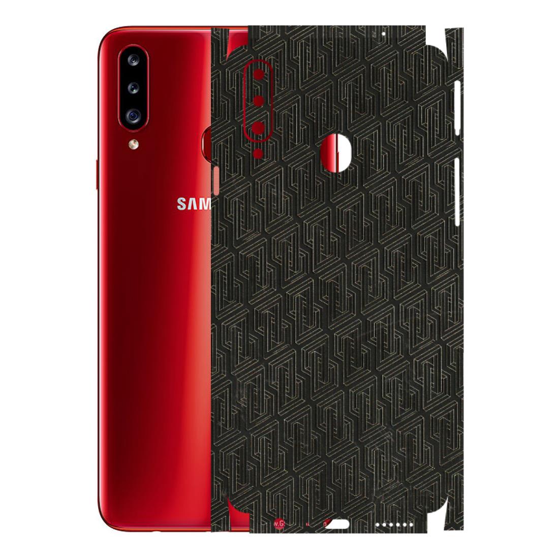 Samsung A/S Series Phone Skins (All Models) - Black Abstract Pattern - 3D Embossed Finish (L-117) Samsung Galaxy A20S