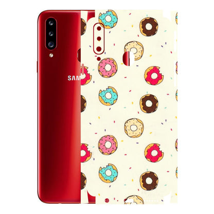 Samsung A/S Series Phone Skins (All Models) - Mini Donuts Doodle Art - 3D Embossed Finish (L-122) Samsung Galaxy A20S