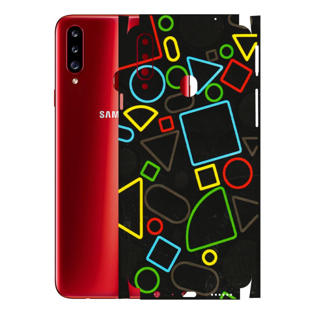 Samsung A/S Series Phone Skins (All Models) - Black Shapes - 3D Embossed Finish (L-131) Samsung Galaxy A20S