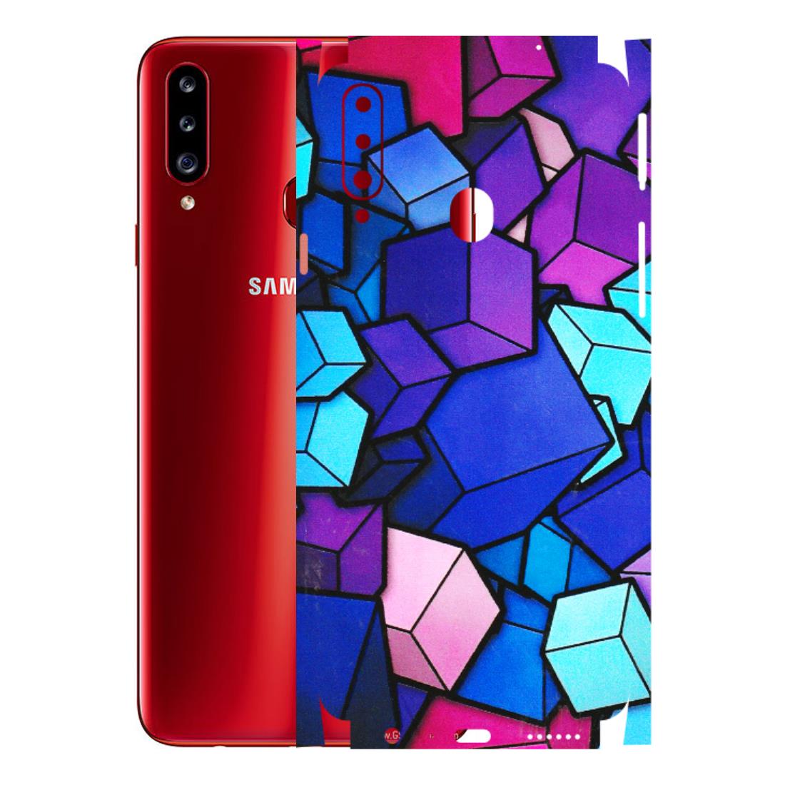 Samsung A/S Series Phone Skins (All Models) - Cube Doodle - 3D Embossed Finish (L-141) Samsung Galaxy A20S