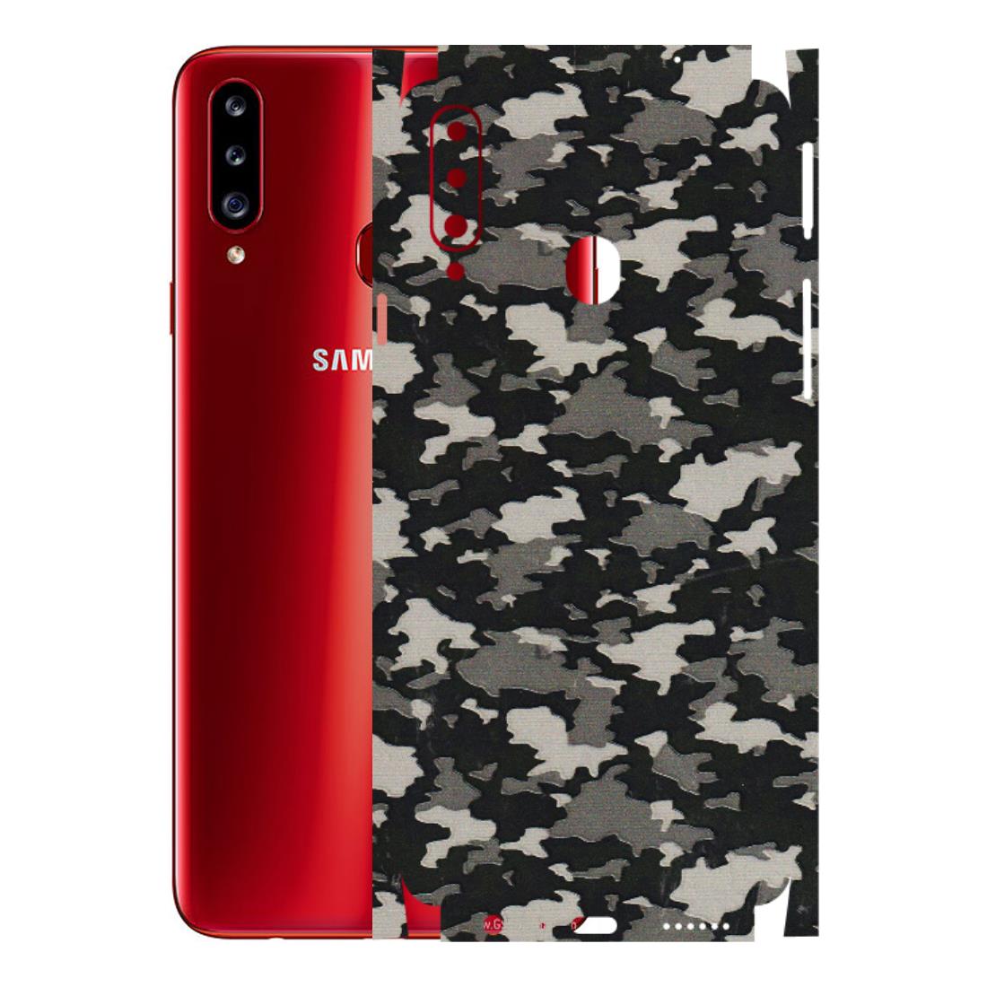 Samsung A/S Series Phone Skins (All Models) - Black/Grey Camoflaunge - 3D Embossed Finish (L-142) Samsung Galaxy A20S