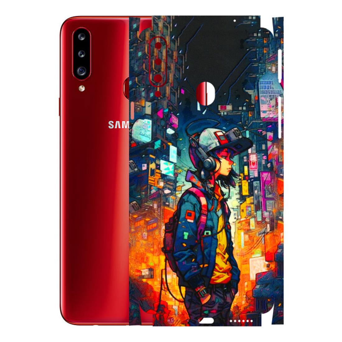 Samsung A/S Series Phone Skins (All Models) - Street Anime Guy - 3D Embossed Finish (L-158) Samsung Galaxy A20S