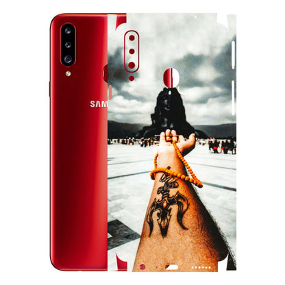Samsung A/S Series Phone Skins (All Models) - Jai Adiyogi Mahakaal - 3D Embossed Finish (L-164) Samsung Galaxy A20S