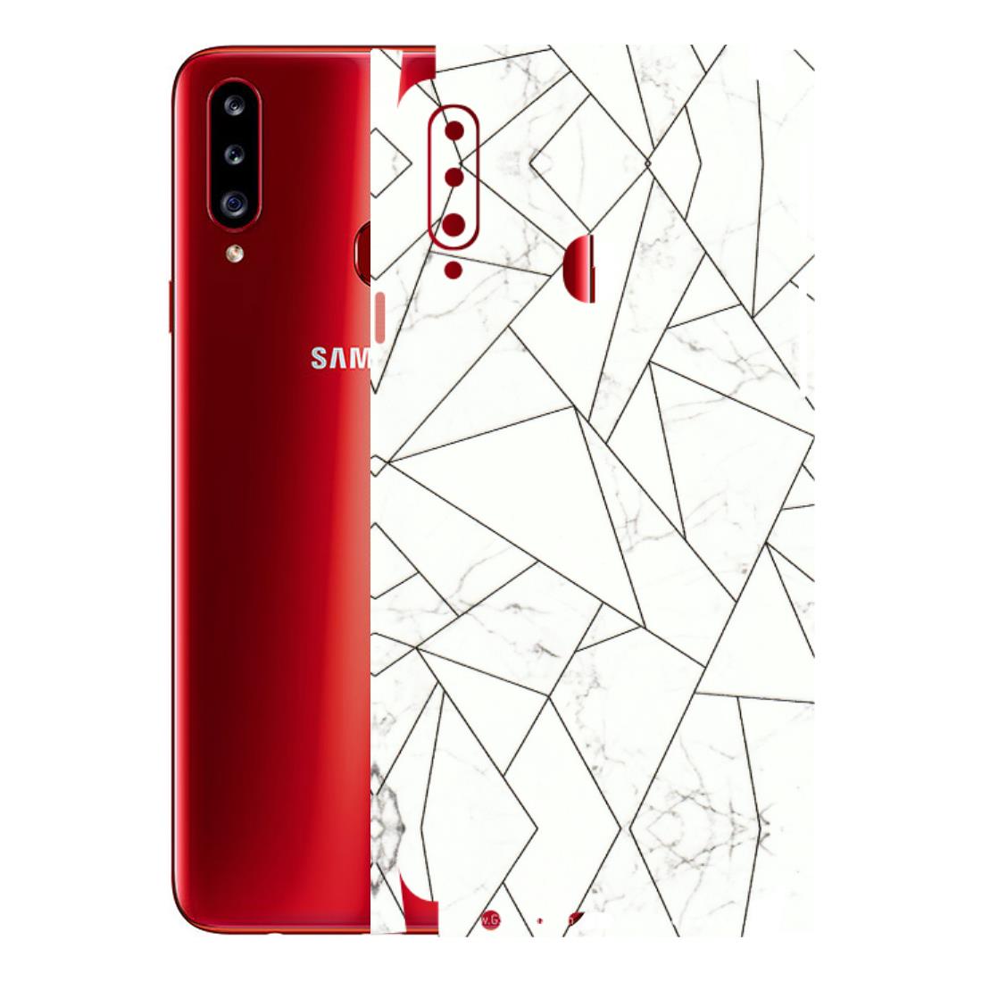 Samsung A/S Series Phone Skins (All Models) - Luxury White Marble Effect - 3D Embossed Finish (L-168) Samsung Galaxy A20S
