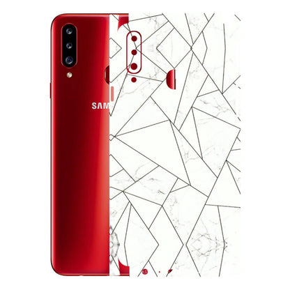 Samsung A/S Series Phone Skins (All Models) - Luxury White Marble Effect - 3D Embossed Finish (L-168) Samsung Galaxy A20S