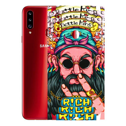 Samsung A/S Series Phone Skins (All Models) - Battle King Dude Face - 3D Embossed Finish (L-178) Samsung Galaxy A20S