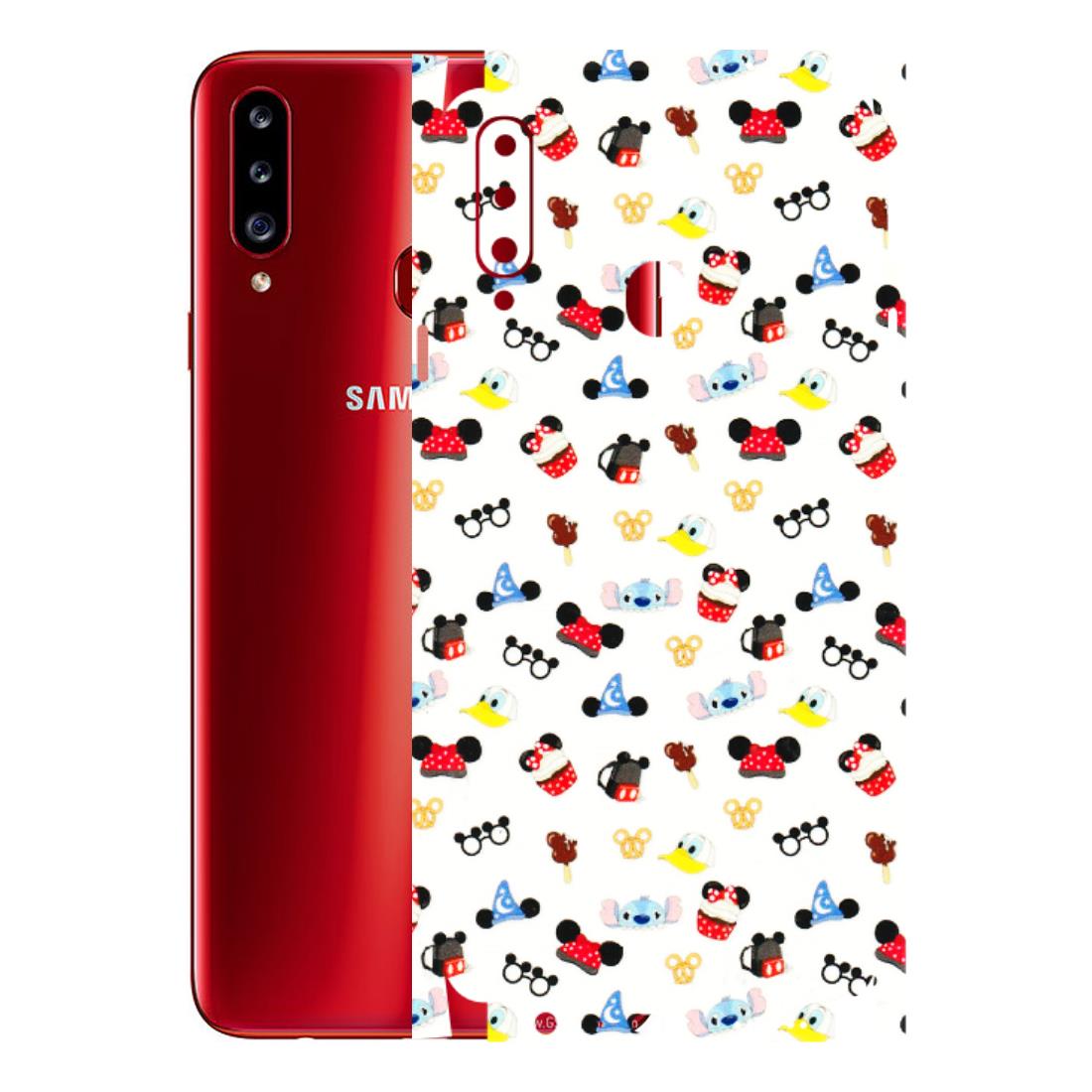 Samsung A/S Series Phone Skins (All Models) - Minnie Mouse & Donald Doodles s - 3D Embossed Finish (L-194) Samsung Galaxy A20S