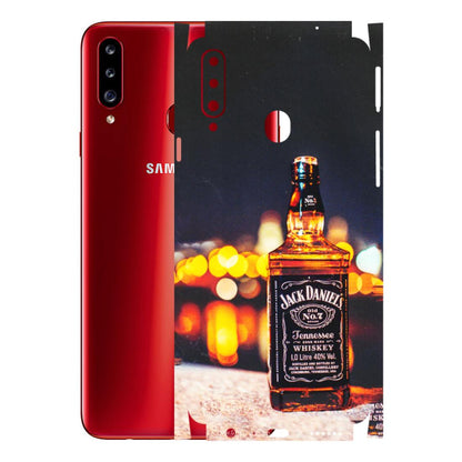 Samsung A/S Series Phone Skins (All Models) - JD Whiskey Bottle - 3D Embossed Finish (L-20) Samsung Galaxy A20S