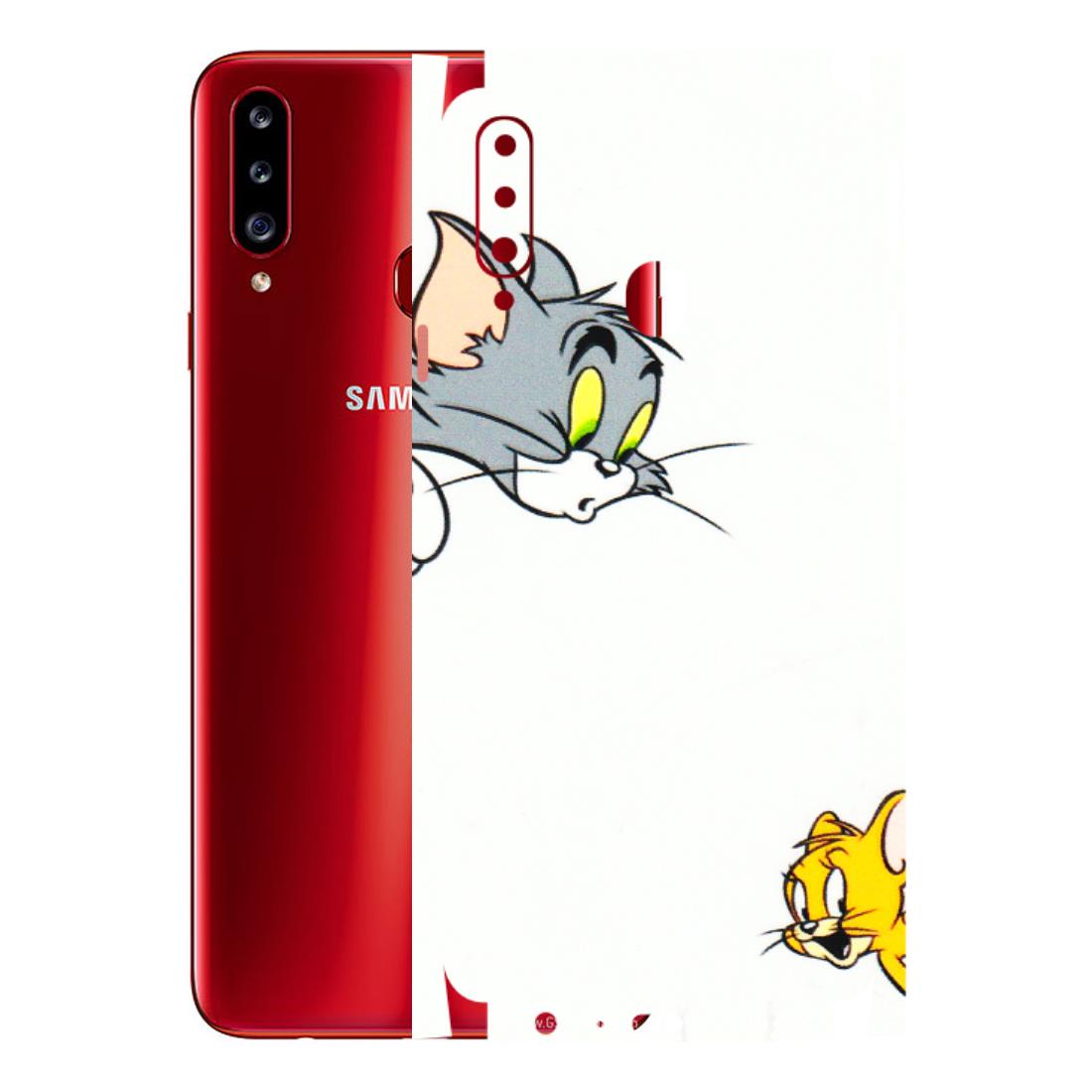 Samsung A/S Series Phone Skins (All Models) - Cute Tom And Jerry - 3D Embossed Finish (L-220) Samsung Galaxy A20S