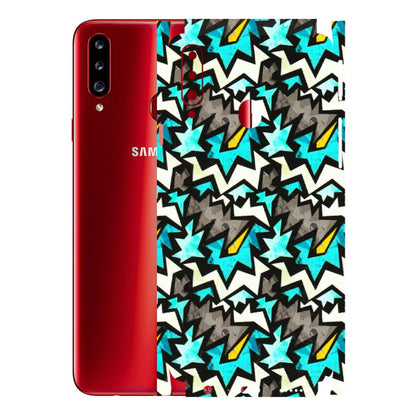 Samsung A/S Series Phone Skins (All Models) - Funky Zig Zag - 3D Embossed Finish (L-223) Samsung Galaxy A20S