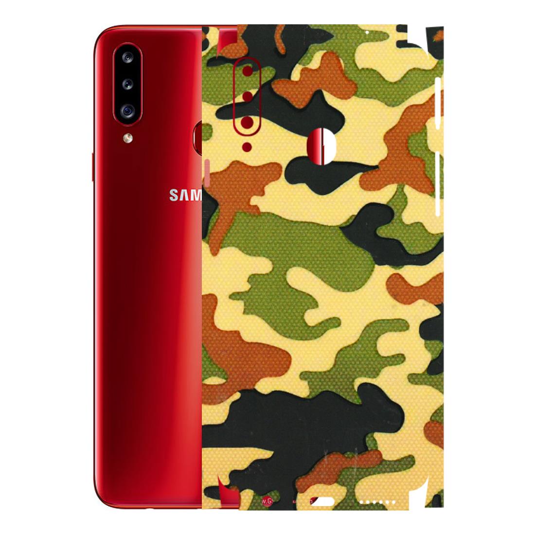 Samsung A/S Series Phone Skins (All Models) - Indian Military - 3D Embossed Finish (L-234) Samsung Galaxy A20S
