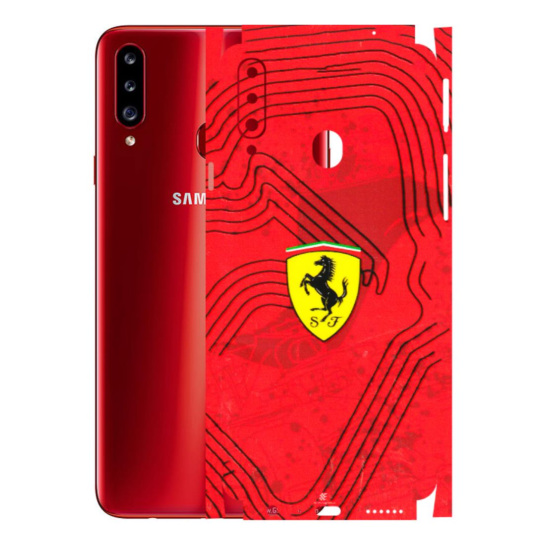 Samsung A/S Series Phone Skins (All Models) - Red Ferrari Logo Stylish - 3D Embossed Finish (L-238) Samsung Galaxy A20S