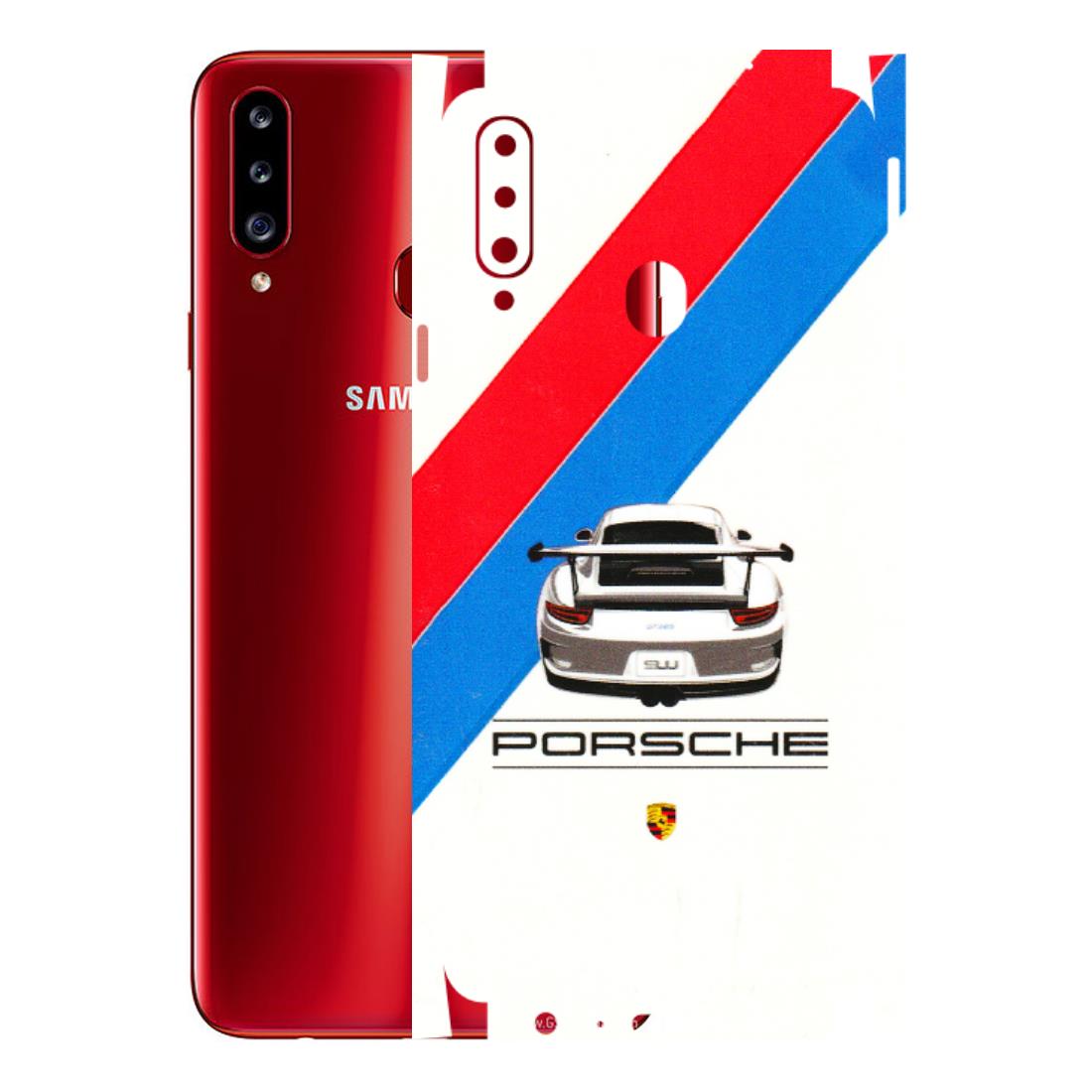 Samsung A/S Series Phone Skins (All Models) - Porche Car Sober Logo - 3D Embossed Finish (L-248) Samsung Galaxy A20S