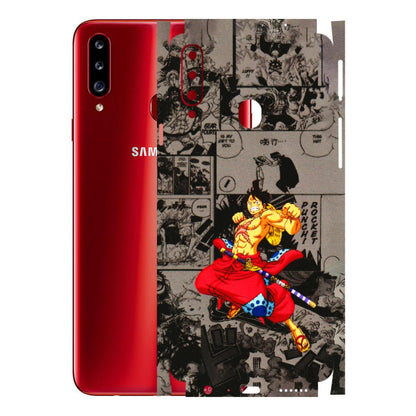 Samsung A/S Series Phone Skins (All Models) - One Piece Rocket Punch Manga - 3D Embossed Finish (L-25) Samsung Galaxy A20S